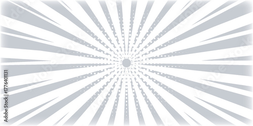 Ray sun light. Sunburst background. Radial circle line. Pattern starburst. Comic beam lines. Sun effect rays. Abstract firework. Concentration stripe. Cartoons lightning style. Vector illustration