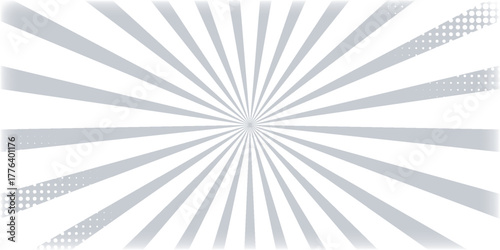 Ray sun light. Sunburst background. Radial circle line. Pattern starburst. Comic beam lines. Sun effect rays. Abstract firework. Concentration stripe. Cartoons lightning style. Vector illustration