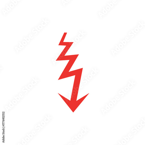 Red Electric Shock Icon