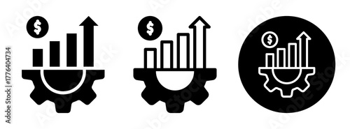 Sales Productivity Icon Collection Glyph & Mixed Style
