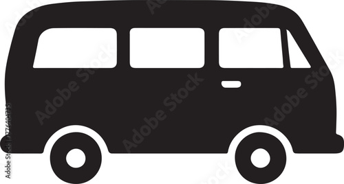 Van Transporter Line Art Vector Icon for Travel and Delivery