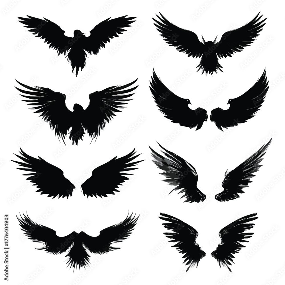 Obraz premium angel wing silhouette