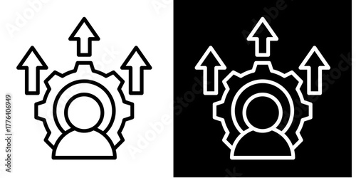 Personal Development Icon Set White Style Collection
