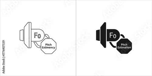 Pitch estimation icon representing voice analysis and sound frequency