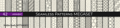 Arabesque Lines – Seamless Geometric Arabic Patterns with Elegant Linear Design