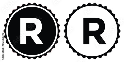 Registered R Symbol Icon Isolated on White Background — Trademark and Brand Protection Concept