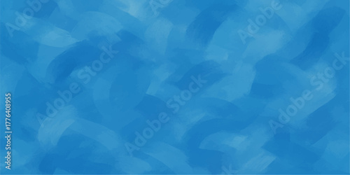 Abstract blue wave background with white fluffy clouds on a bright sky