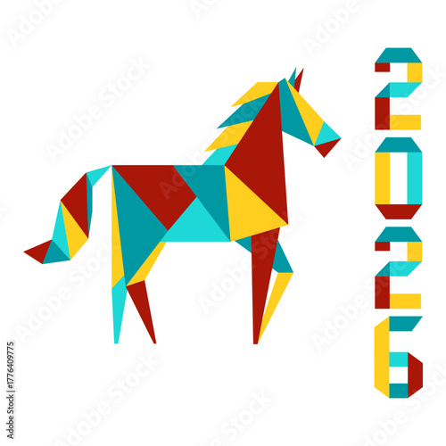 New Year Horse Symbol 2026 Chinese Zodiac Origami