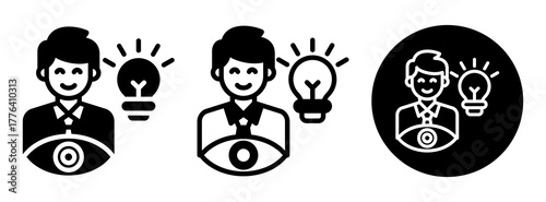 Leadership Vision Icon Collection Glyph & Mixed Style