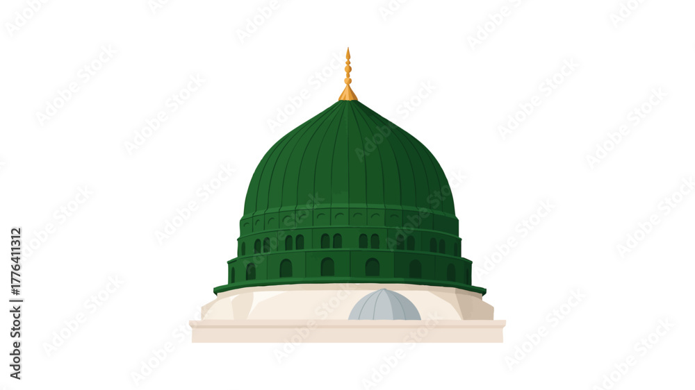 Obraz premium Gumbad e Khizra Holy Green Dome of Madina Munawwara