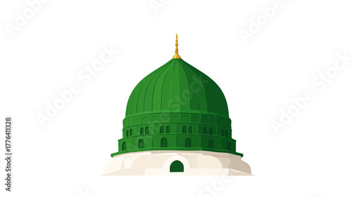 Masjid e Nabvi Islamic Mosque Dome Illustration
