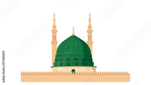 Gumbad e Rasool Masjid e Nabvi Green Dome in Madina