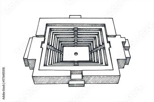 Ancient Stepped Architectural Structure