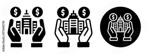 Capital Icon Collection Glyph & Mixed Style