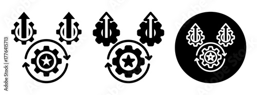 Operational Excellence Icon Collection Glyph & Mixed Style