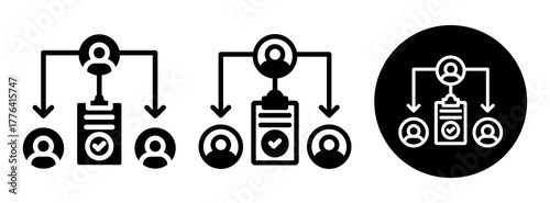 Task Allocation Icon Collection Glyph & Mixed Style