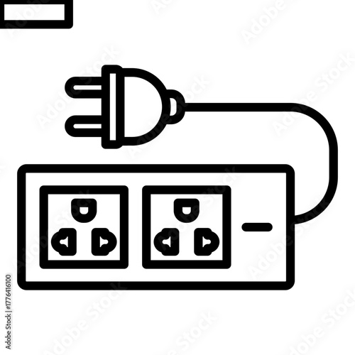 Power Strip Line Color Icon