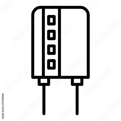 Capacitor Line Color Icon