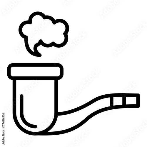 Smoking Pipe Line Color Icon