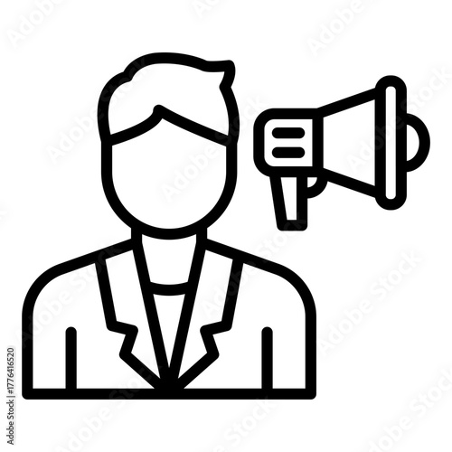 Film Director Line Color Icon