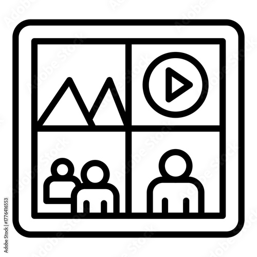 Storyboard Line Color Icon