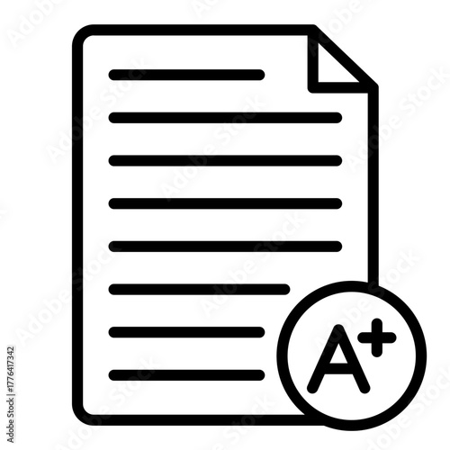 Report Card Line Color Icon