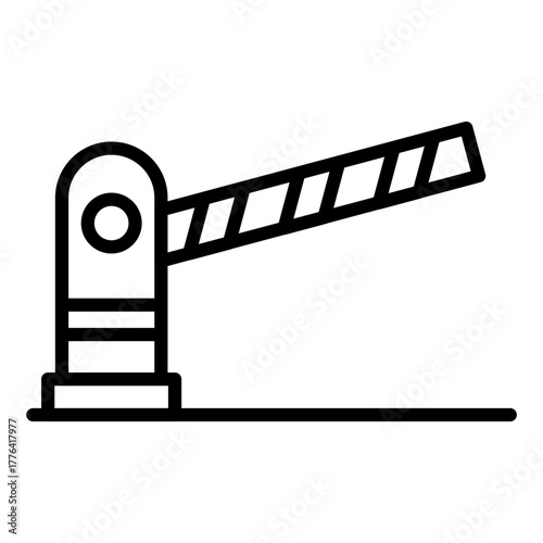 Parking Barrier Line Color Icon