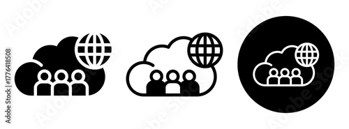 Public Cloud Icon Collection Glyph & Mixed Style