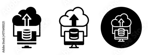 Cloud Backup Icon Collection Glyph & Mixed Style
