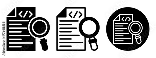 Source Code Icon Collection Glyph & Mixed Style