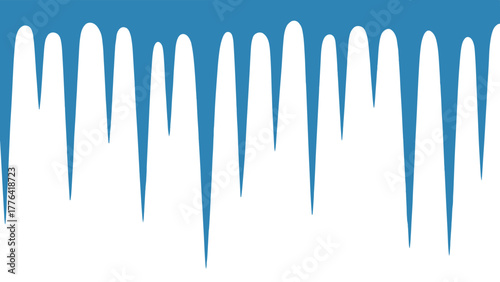 Blue icicles hanging down for winter themes