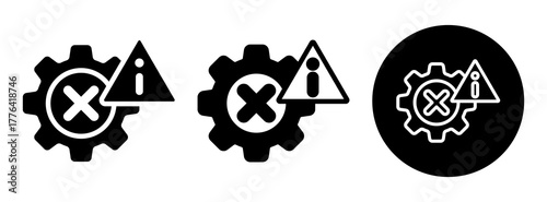 Misconfiguration Icon Collection Glyph & Mixed Style