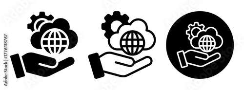 Cloud Service Icon Collection Glyph & Mixed Style