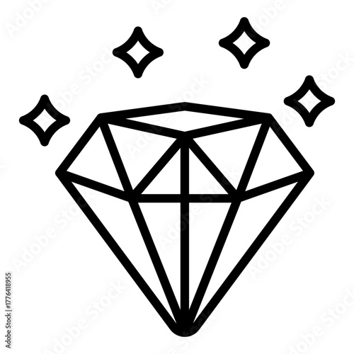 Diamond Line Color Icon
