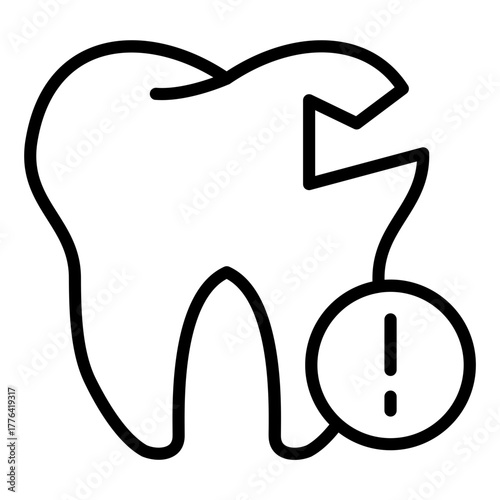 Tooth Problem Line Color Icon
