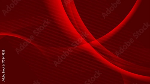Red glowing waves and lines abstract elegant background. Seamless looping motion design. Video animation Ultra HD 4K 3840x2160