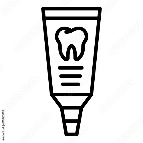 Tooth Paste Line Color Icon
