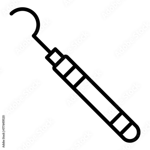 Dental Probe Line Color Icon