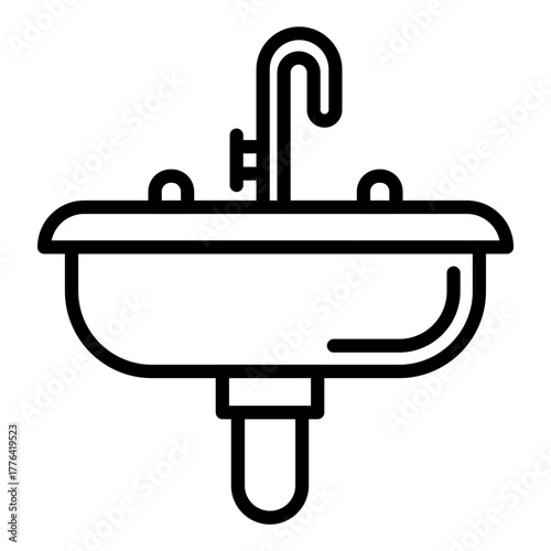Sink Line Color Icon
