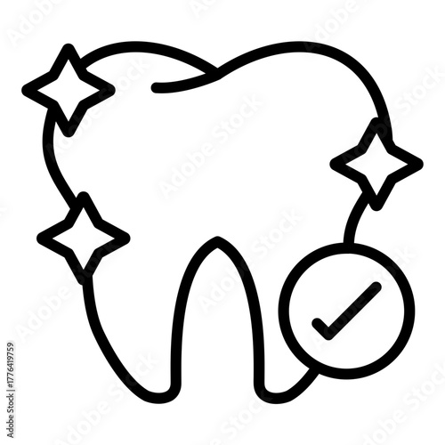 Tooth Hygiene Line Color Icon