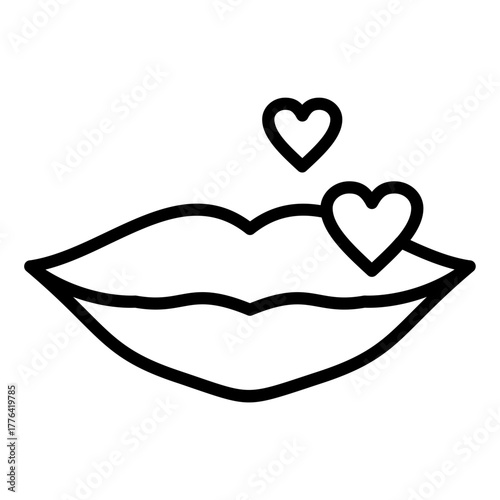 Lips Line Color Icon