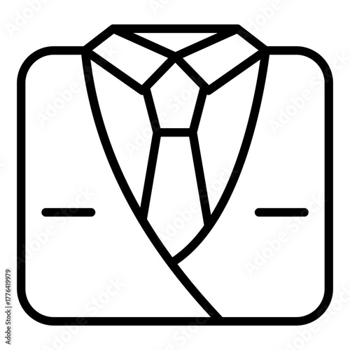Wedding Men Suit Line Color Icon