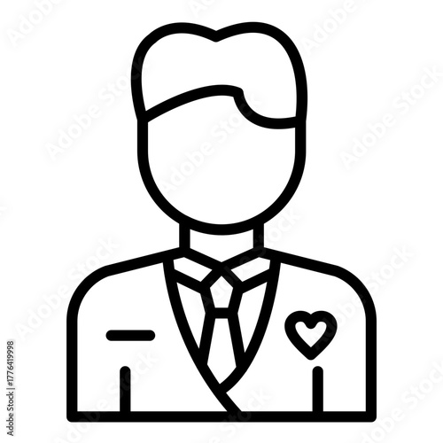 Groom Line Color Icon