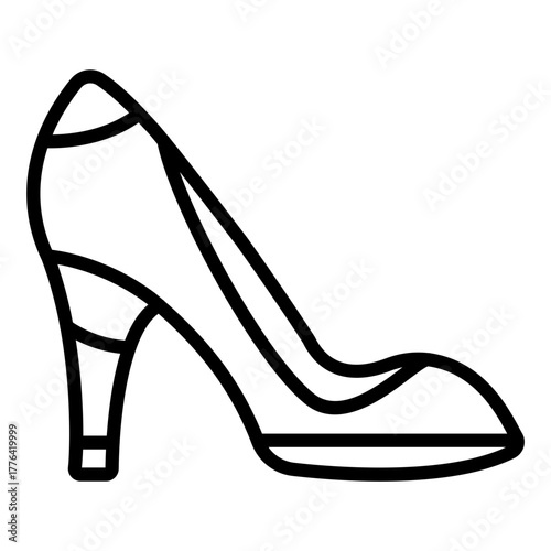 High Heels Line Color Icon