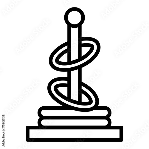 Ring Toss Line Color Icon