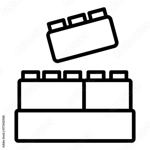 Blocks Line Color Icon