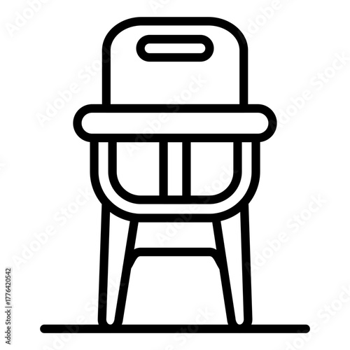 Baby Chair Line Color Icon