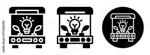 Idea Incubator Icon Collection Glyph & Mixed Style