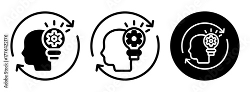 Ideas Process Icon Collection Glyph & Mixed Style