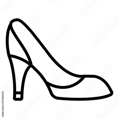 High Heels Line Color Icon